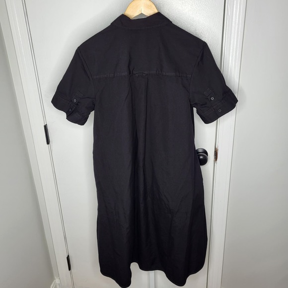 Everlane The Day Tripper Shirtdress High Low Cotton Button Down Black Medium - Picture 7 of 12